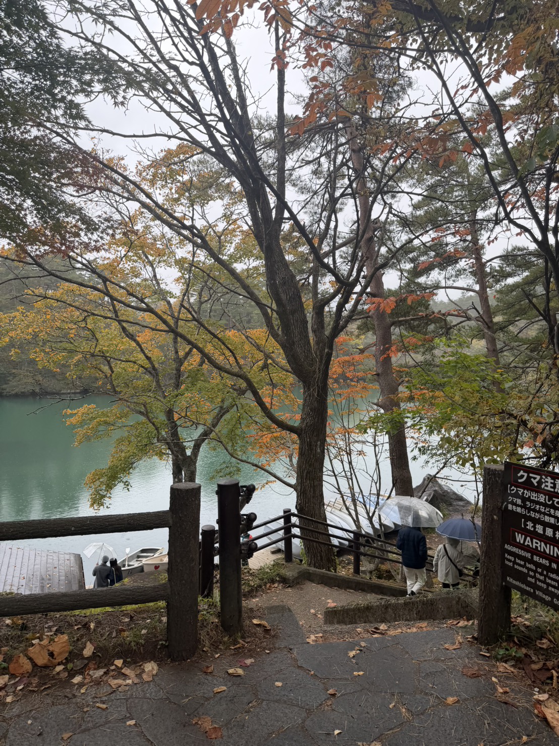 五色沼でのロケーション撮影